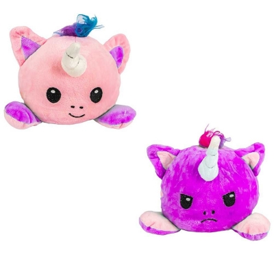 Jucarie reversibila din plus Unicorn, 20 cm, diverse culori