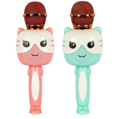 Microfon Karaoke cu Bluetooth, model Pisica