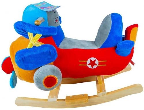 Balansoar pentru copii, Avion, lemn + plus, 60 cm