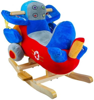 Balansoar pentru copii, Avion, lemn + plus, 60 cm