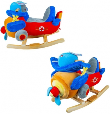 Balansoar pentru copii, Avion, lemn + plus, 60 cm