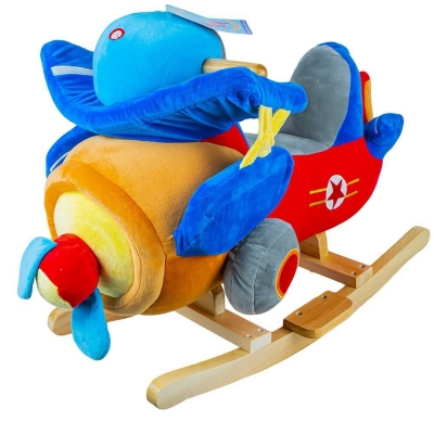 Balansoar pentru copii, Avion, lemn + plus, 60 cm