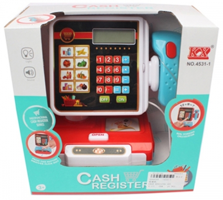 Jucarie Casa de marcat cu baterii si scanner 