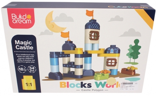 Joc constructii Castelul Magic, 34 piese maxi 