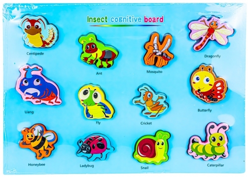 Puzzle din lemn incastru, Insecte