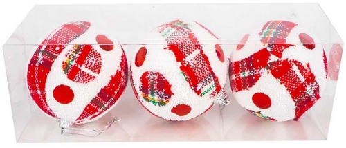 Globuri pentru pomul de Craciun, 8 cm, 3 buc/set
