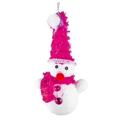 Globuri pentru pomul de Craciun, model Om de zapada, 7 cm