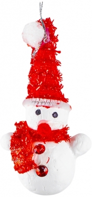 Globuri pentru pomul de Craciun, model Om de zapada, 7 cm