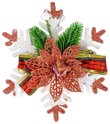 Ornament Craciun, model Fulg de nea, 15 cm