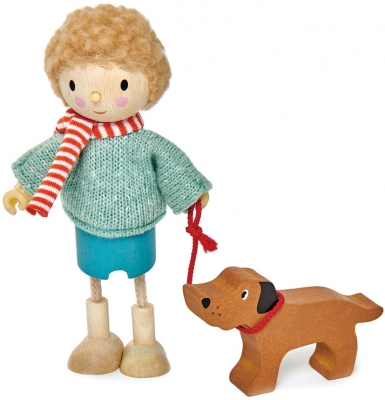 Figurine din lemn D-ul Goodwood si cainele Tender Leaf Toys 