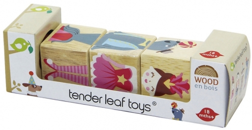 Cuburi rotative din lemn, La circ, Tender Leaf Toys 