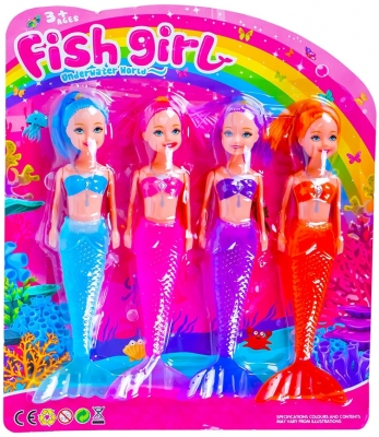 Papusa sirena, 4 buc/set 