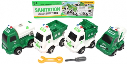 Set de joaca Masinute salubrizare, 4 buc/set