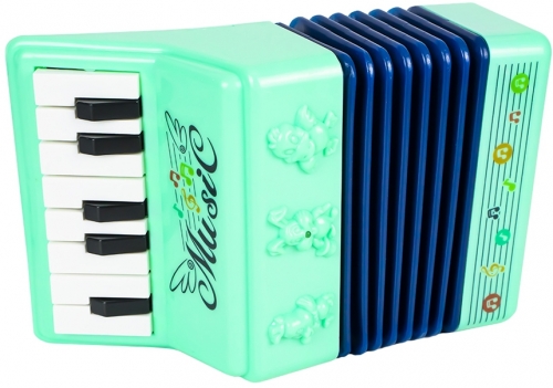 Acordeon de jucarie cu baterii, verde 