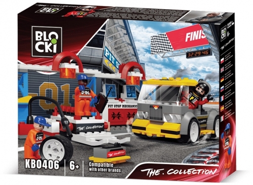 Joc constructie Service auto Pit Stop, 207 piese, Blocki