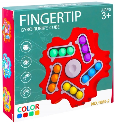 Jucarie antistres Fingertip Gyro's Rubik Cube diverse culori