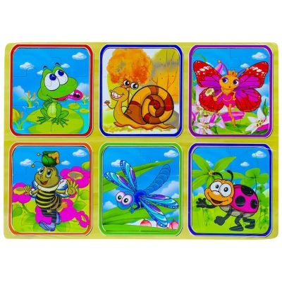 Puzzle din lemn, Insecte