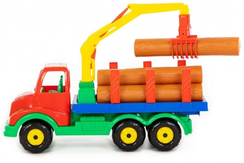 Jucarie Camion cu lemne, 44 cm Polesie 