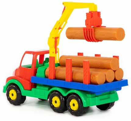 Jucarie Camion cu lemne, 44 cm Polesie 