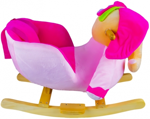 Balansoar pentru bebelusi, model Elefant, lemn si plus, 60 cm