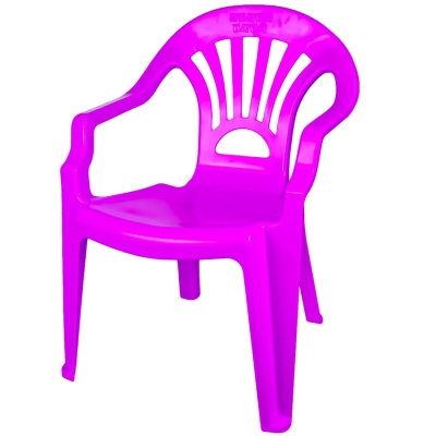 Scaunel din plastic, roz, 40 x 35 x 55 cm