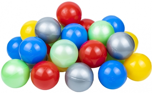 Mingiute din plastic, 7 cm, diverse culori, 40 buc/set