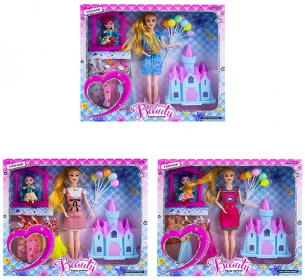 Papusa cu accesorii si castel Beauty