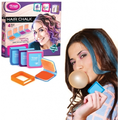 Creta colorata pentru par, 4 culori/set, Tropical Sunset