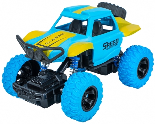 Jucarie jeep frictiune galben/albastru