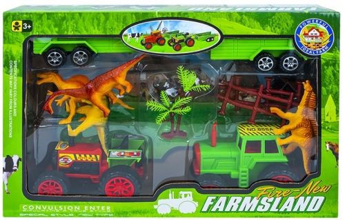 Set tractor si figurine dinozaur