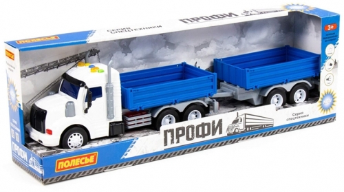 Jucarie camion si remorca, cu lumina si sunet, 54 x 12 x 19 cm, Polesie 