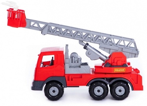Jucarie camion pompieri cu elevator, 45 x 17 x 26 cm, Supertruck Polesie