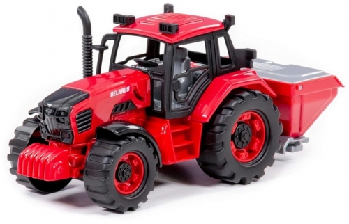Tractor Belarus cu distribuitor, rosu, Polesie