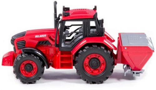 Tractor Belarus cu distribuitor, rosu, Polesie