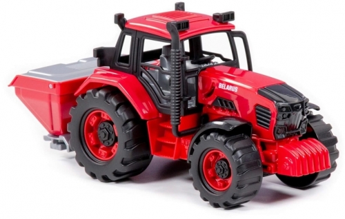 Tractor Belarus cu distribuitor, rosu, Polesie