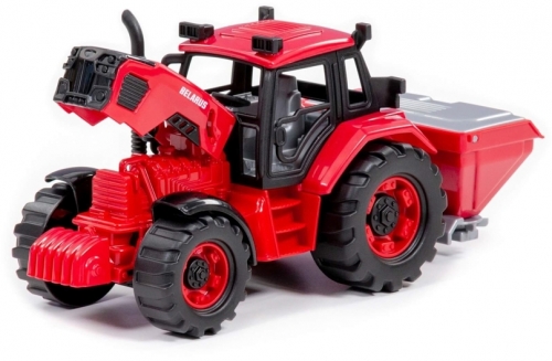 Tractor Belarus cu distribuitor, rosu, Polesie