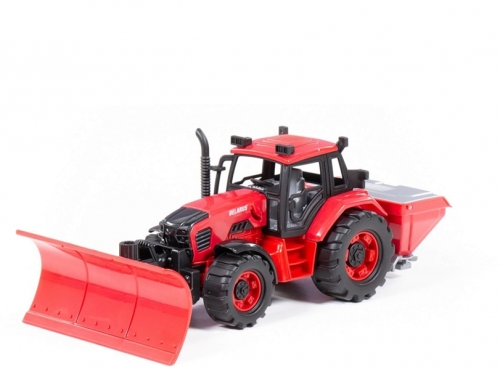Jucarie tractor cu plug deszapezire, 31 x 15 x 15 cm, Polesie