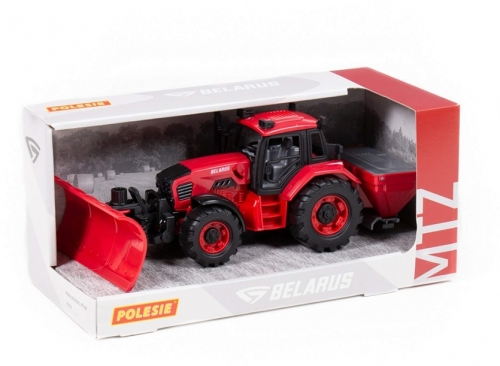 Jucarie tractor cu plug deszapezire, 31 x 15 x 15 cm, Polesie