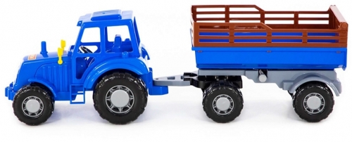 Jucarie tractor cu remorca, 44 x 13 x 14 cm, Polesie