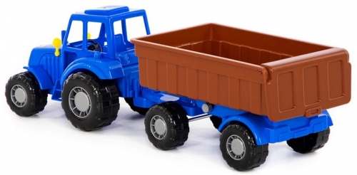 Jucarie tractor cu remorca, 45 x 13 x 14 cm, Polesie
