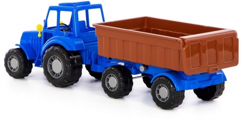 Jucarie Tractor cu remorca, Altay, 58 x 17 x 18 cm, Polesie
