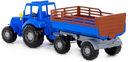 Jucarie tractor cu remorca, Altay, 57 x 17 x 18 cm, Polesie