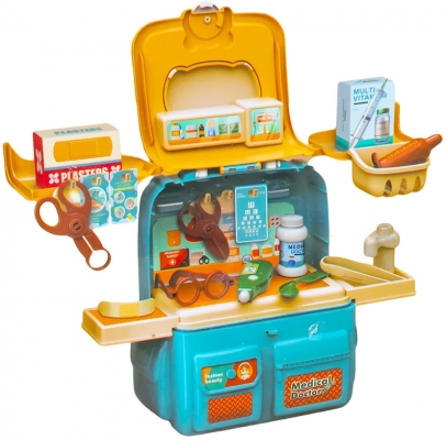 Set de joaca doctor, in ghiozdanel, 37 piese 