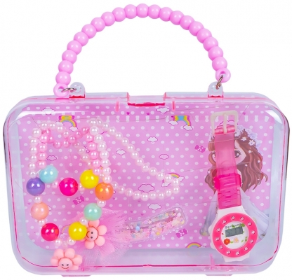 Set de joaca accesorii frumusete si ceas in gentuta