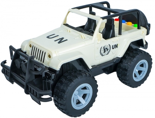 Jucarie jeep armata frictiune, cu baterii