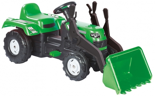 Tractor - excavator cu pedale, Verde, 52 x 110 x 45 cm Dolu 