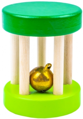 Jucarie zornaitoare, din lemn, 6x5 cm, diverse culori