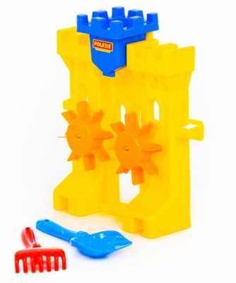 Set Moara pentru nisip in forma de castel + accesorii, Polesie