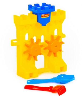 Set Moara pentru nisip in forma de castel + accesorii, Polesie