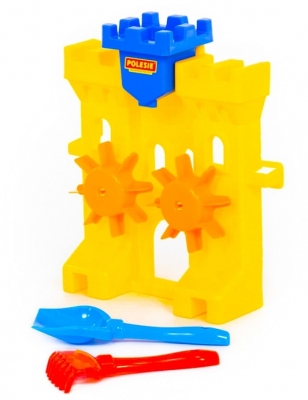 Set Moara pentru nisip in forma de castel + accesorii, Polesie